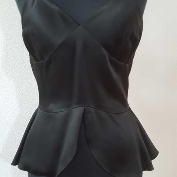 Sexy Satin~Italian Designer Moschino Satin Peplum Cami Top - Picture 16 of 16